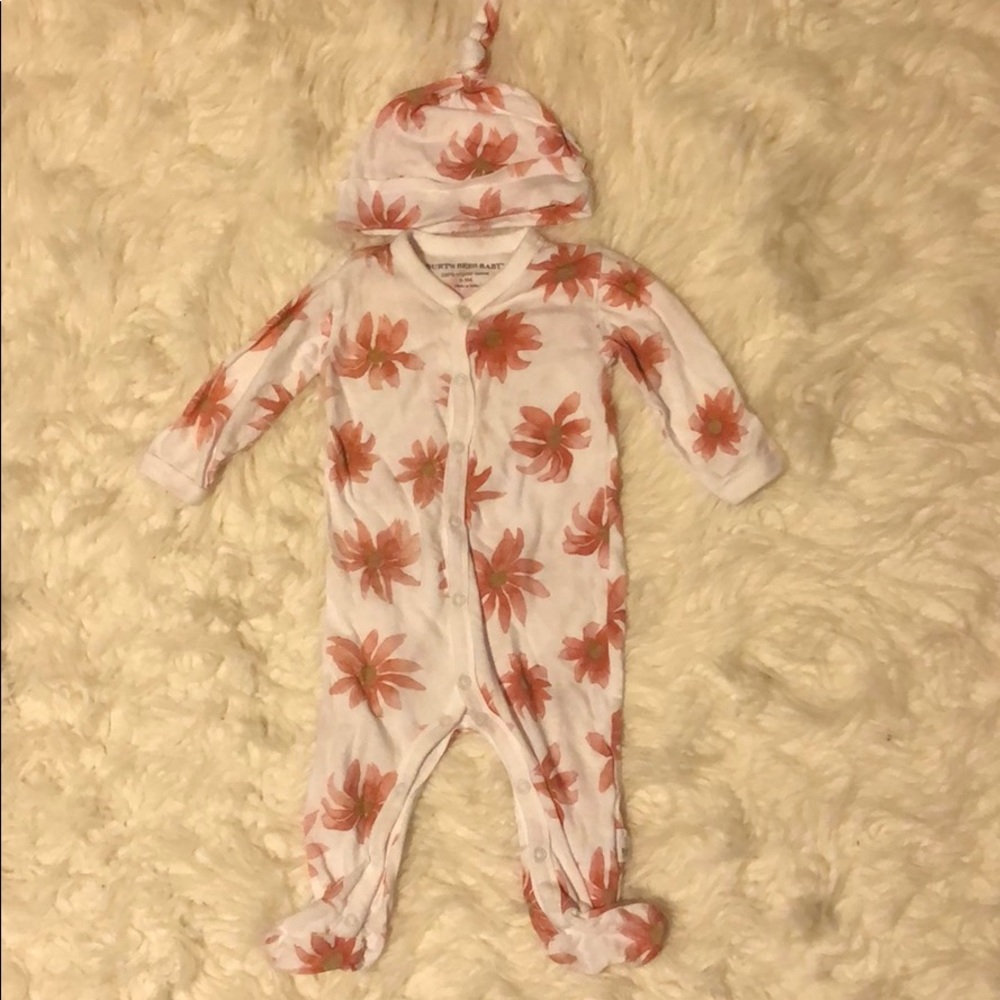Burts Bees pajamas and hat